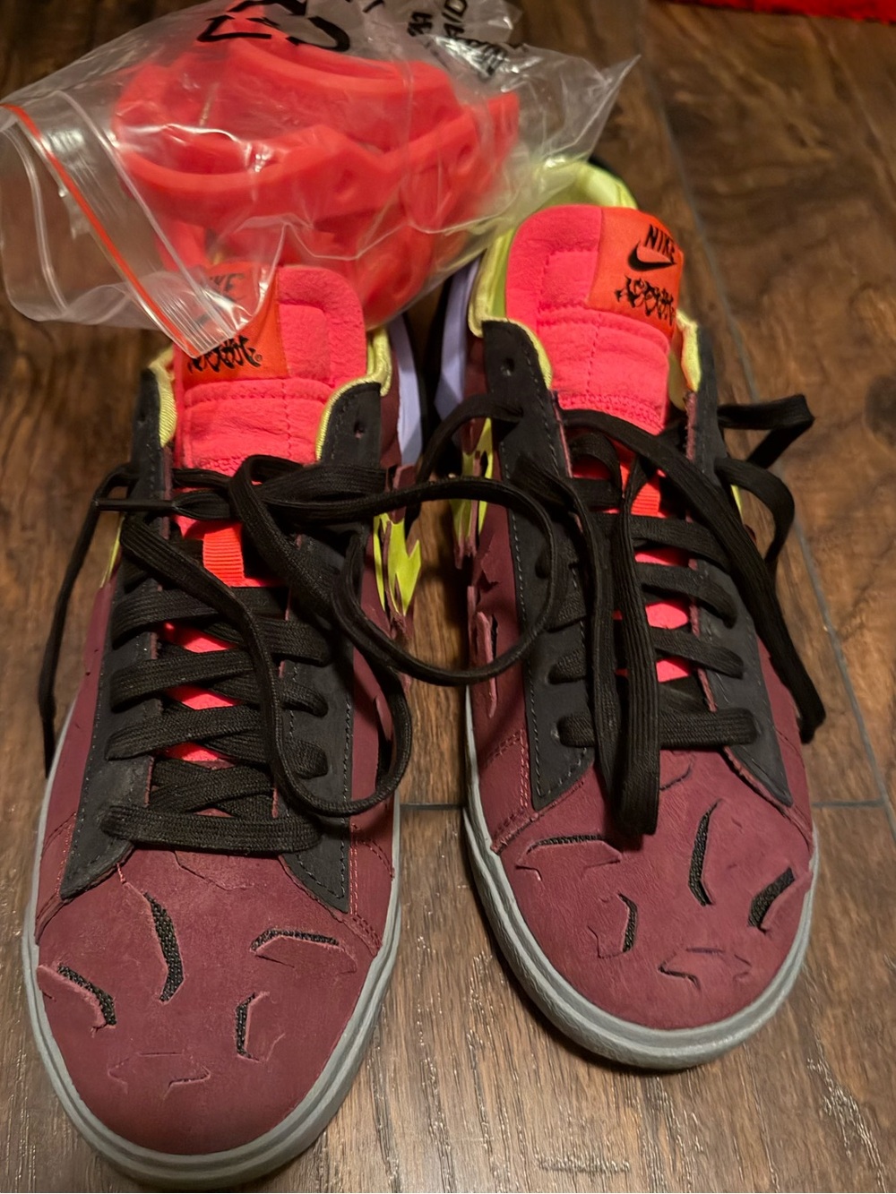 Nike Red Blazer Low-Top Sneakers by ACRNM
